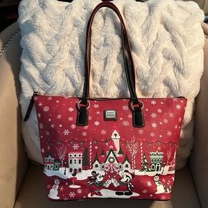 Disney Dooney & Bourke Red Holiday Tote - 2019 Retired Collection